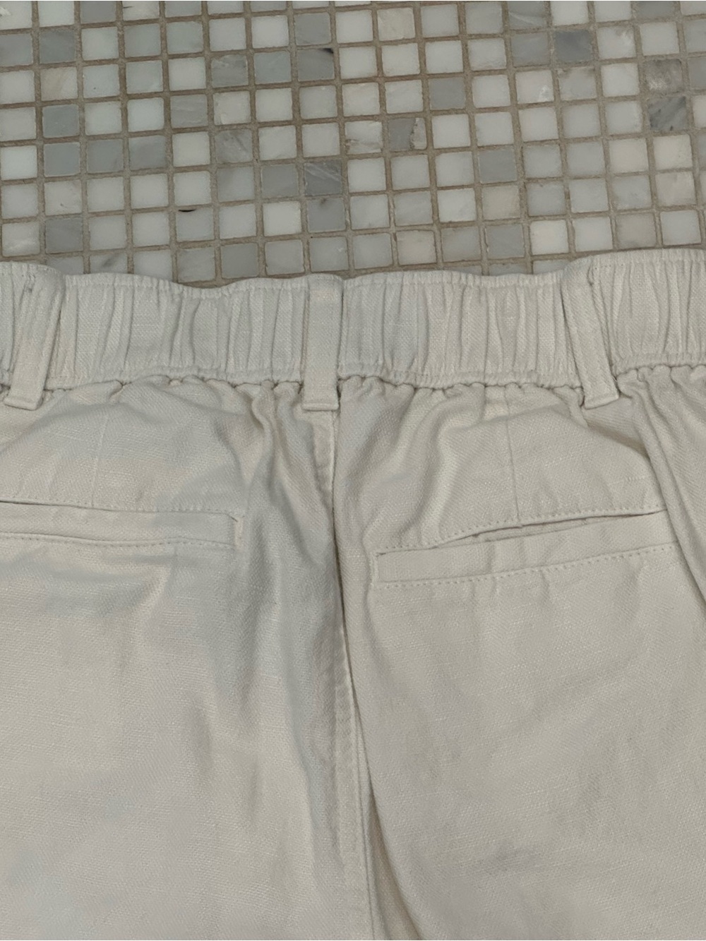 Madwell White Wide-Leg Linen Cotton Blend Pants - Picture 9 of 9